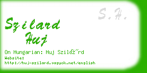 szilard huj business card